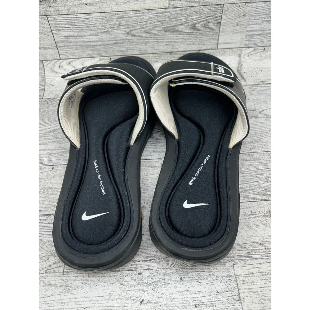 Nike Ultra Comfort 3 Women‎ Slide Sandals Black White AR4343-011 Size 8